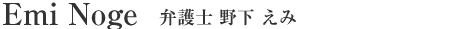 弁護士　野下えみ